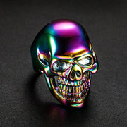 Titanium Steel Color Male Skull Ring Stainless Steel – Gifts for Him — 4