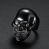 Titanium Steel Color Male Skull Ring Stainless Steel – Gifts for Him — 2