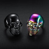 Titanium Steel Color Male Skull Ring Stainless Steel – Gifts for Him — 3