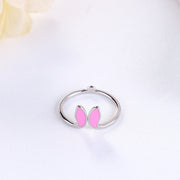 Dripping Glaze Bunny Ears Female Open Ring – Gifts for Her — 5