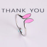 Dripping Glaze Bunny Ears Female Open Ring – Gifts for Her — 7