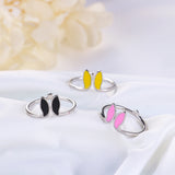 Dripping Glaze Bunny Ears Female Open Ring – Gifts for Her — 3