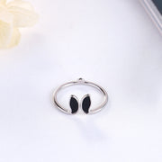 Dripping Glaze Bunny Ears Female Open Ring – Gifts for Her — 2