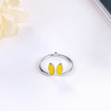 Dripping Glaze Bunny Ears Female Open Ring – Gifts for Her — 6