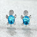 Zircon And Diamond Tortoise Stud Earrings – Unique Gift Ideas — 1