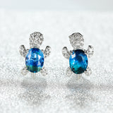 Zircon And Diamond Tortoise Stud Earrings – Unique Gift Ideas — 4