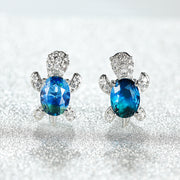 Zircon And Diamond Tortoise Stud Earrings – Unique Gift Ideas — 4