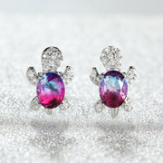 Zircon And Diamond Tortoise Stud Earrings – Unique Gift Ideas — 6