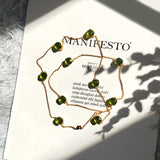 Jewel Style Colored Crystal Sweater Chain New Long – Stylish Gifts — 4