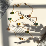 Jewel Style Colored Crystal Sweater Chain New Long – Stylish Gifts — 6