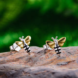 Cute Bee Color Separation Sterling Silver S925 Women's – Gifts for Her — 3