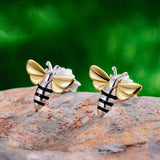 Cute Bee Color Separation Sterling Silver S925 Women's – Gifts for Her — 2