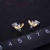 Cute Bee Color Separation Sterling Silver S925 Women's – Gifts for Her — 5