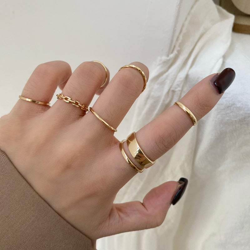 Creative Seven-Piece Joint Ring Ring Simple Trendy – Stylish Gifts — 1