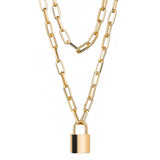 Lock-Shaped Double-Layer Thick Chain Sweater Chain – Surprise Gifts — 3