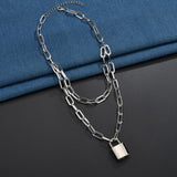 Lock-Shaped Double-Layer Thick Chain Sweater Chain – Surprise Gifts — 1