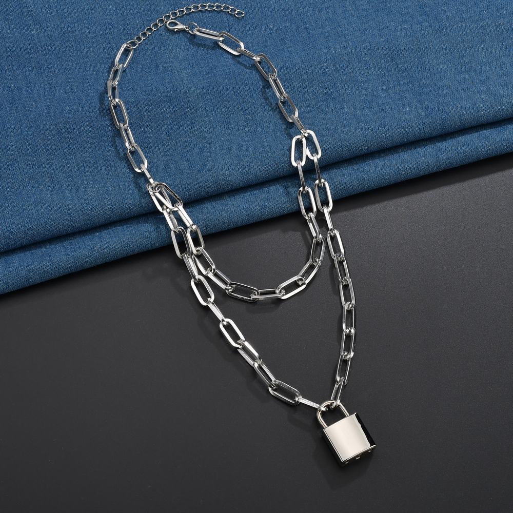 Lock-Shaped Double-Layer Thick Chain Sweater Chain – Surprise Gifts — 1