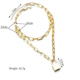 Lock-Shaped Double-Layer Thick Chain Sweater Chain – Surprise Gifts — 5