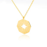 Octagonal Compass Stainless Steel Necklace – Jewelry Gift Ideas — 1