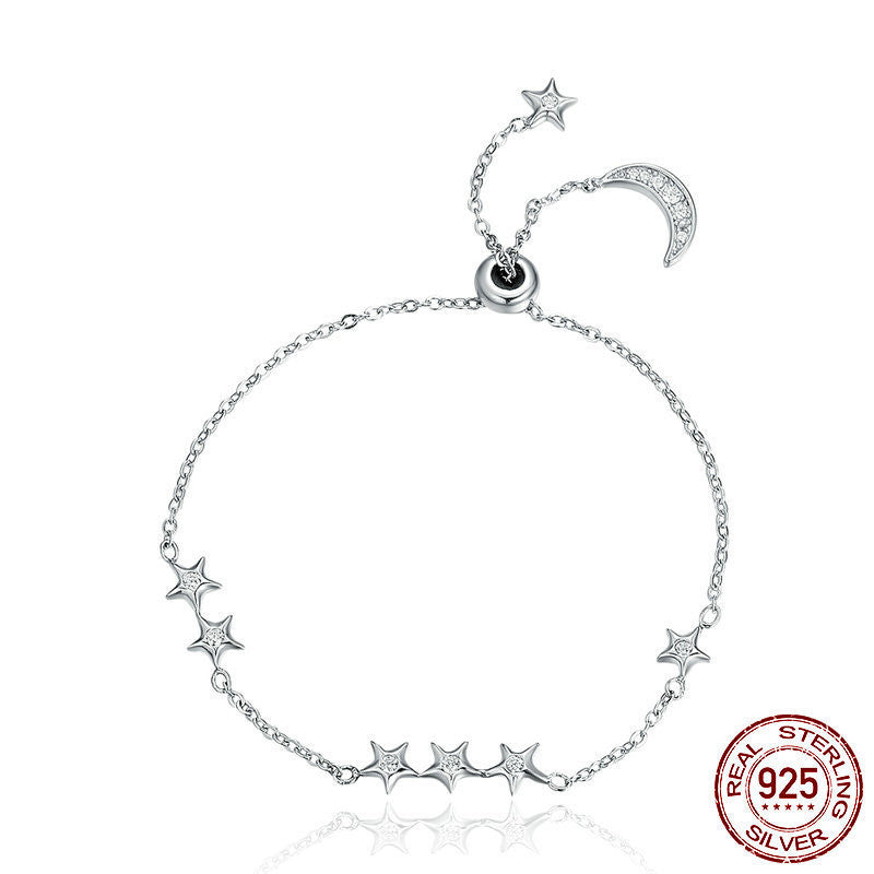 Sterling Silver S925 Korean Style Simple Star Bracelet – Stylish Gifts — 1