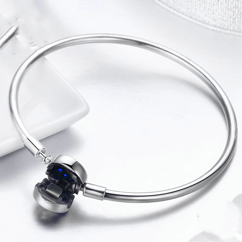 Starry Sky S925 Sterling Silver Bangle Bracelet – Jewelry Gift Ideas — 1