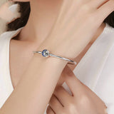 Starry Sky S925 Sterling Silver Bangle Bracelet – Jewelry Gift Ideas — 4