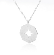Octagonal Compass Stainless Steel Necklace – Jewelry Gift Ideas — 4