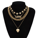 Vintage Chain Open Peach Heart Necklace – Jewelry Gift Ideas — 1