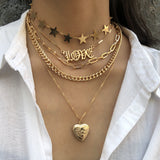 Vintage Chain Open Peach Heart Necklace – Jewelry Gift Ideas — 2