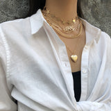 Vintage Chain Open Peach Heart Necklace – Jewelry Gift Ideas — 3
