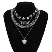Vintage Chain Open Peach Heart Necklace – Jewelry Gift Ideas — 4