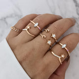 Knuckle Ring Purple Diamond Bohemian Geometric Ring – Small Gift Ideas — 1