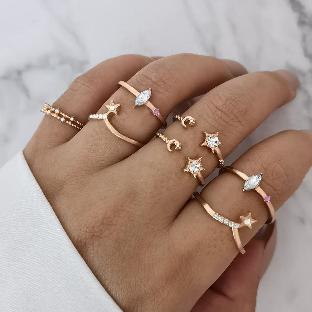 Knuckle Ring Purple Diamond Bohemian Geometric Ring – Small Gift Ideas — 1