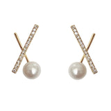 Simple Rhinestone Small Word Pearl Earrings – Unique Gift Ideas — 5