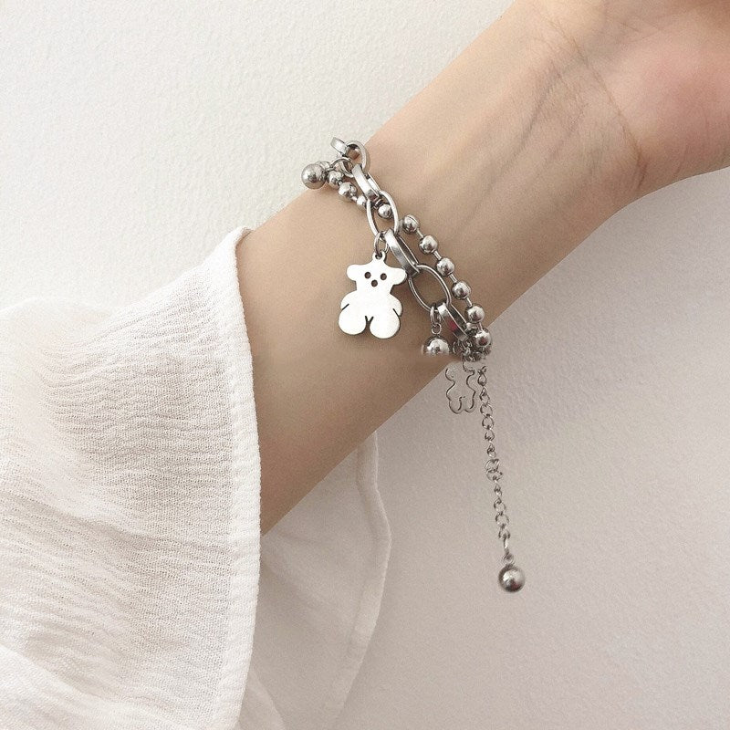 Titanium Steel Non-fading Hip-hop Bear Bracelet – Jewelry Gift Ideas — 1