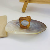 Korean Ins Wind Irregular Retro Resin Ring – Gifts for Her — 4