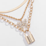 All-match Diamond-studded Butterfly Lock Necklace – Jewelry Gift Ideas — 6