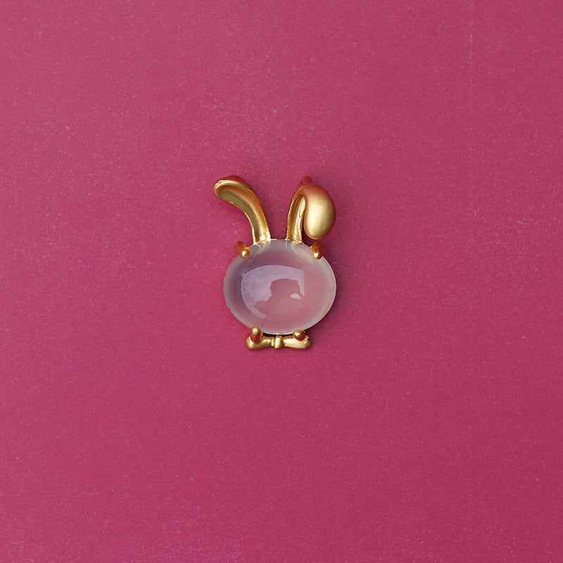 24K Gold Inlaid White Chalcedony Korean Version – Jewelry Gift Ideas — 1