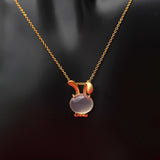 24K Gold Inlaid White Chalcedony Korean Version – Jewelry Gift Ideas — 4