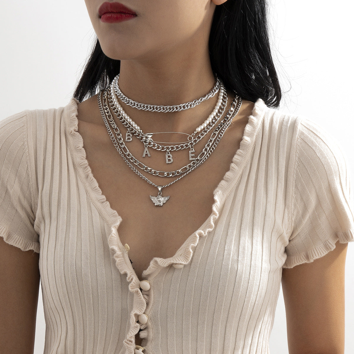 Exaggerated Sex Pin Pearl Necklace Female – Jewelry Gift Ideas — 1