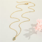 Golden Point Diamond Small Hand Necklace Retro – Jewelry Gift Ideas — 5