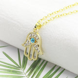 Golden Point Diamond Small Hand Necklace Retro – Jewelry Gift Ideas — 2