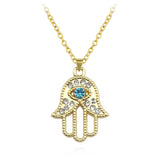 Golden Point Diamond Small Hand Necklace Retro – Jewelry Gift Ideas — 7