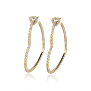 Micro-embellished Large Heart-shaped Earrings – Everyday Gifts — 6