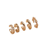 Five-Piece Set Of Simple Twisted C-Shaped Ear Clips – Stylish Gifts — 2