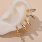 Five-Piece Set Of Simple Twisted C-Shaped Ear Clips – Stylish Gifts — 4