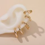 Five-Piece Set Of Simple Twisted C-Shaped Ear Clips – Stylish Gifts — 6