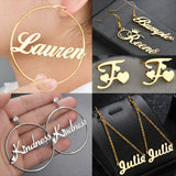 Stainless Steel Alphabet Name Exaggerated Earring – Jewelry Gift Ideas — 2