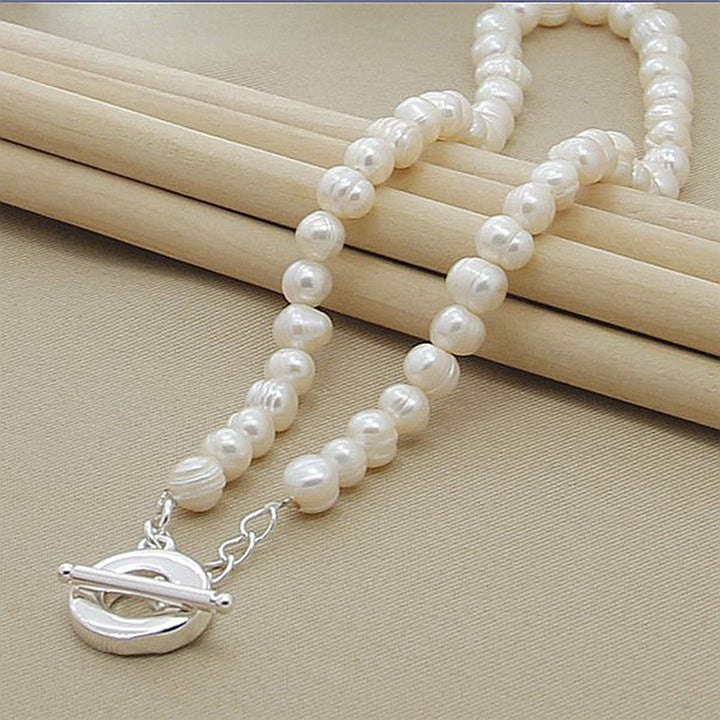 Korean Version Of Silver-plated TO Pearl Necklace – Jewelry Gift Ideas — 1