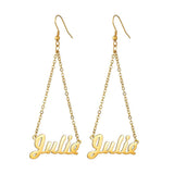 Stainless Steel Alphabet Name Exaggerated Earring – Jewelry Gift Ideas — 5